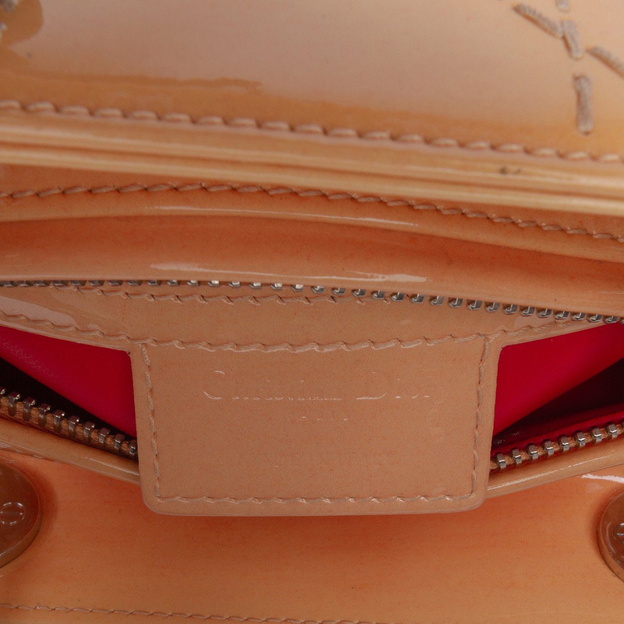 Dior Medium Ombre Patent Cannage Lady Dior Oranje