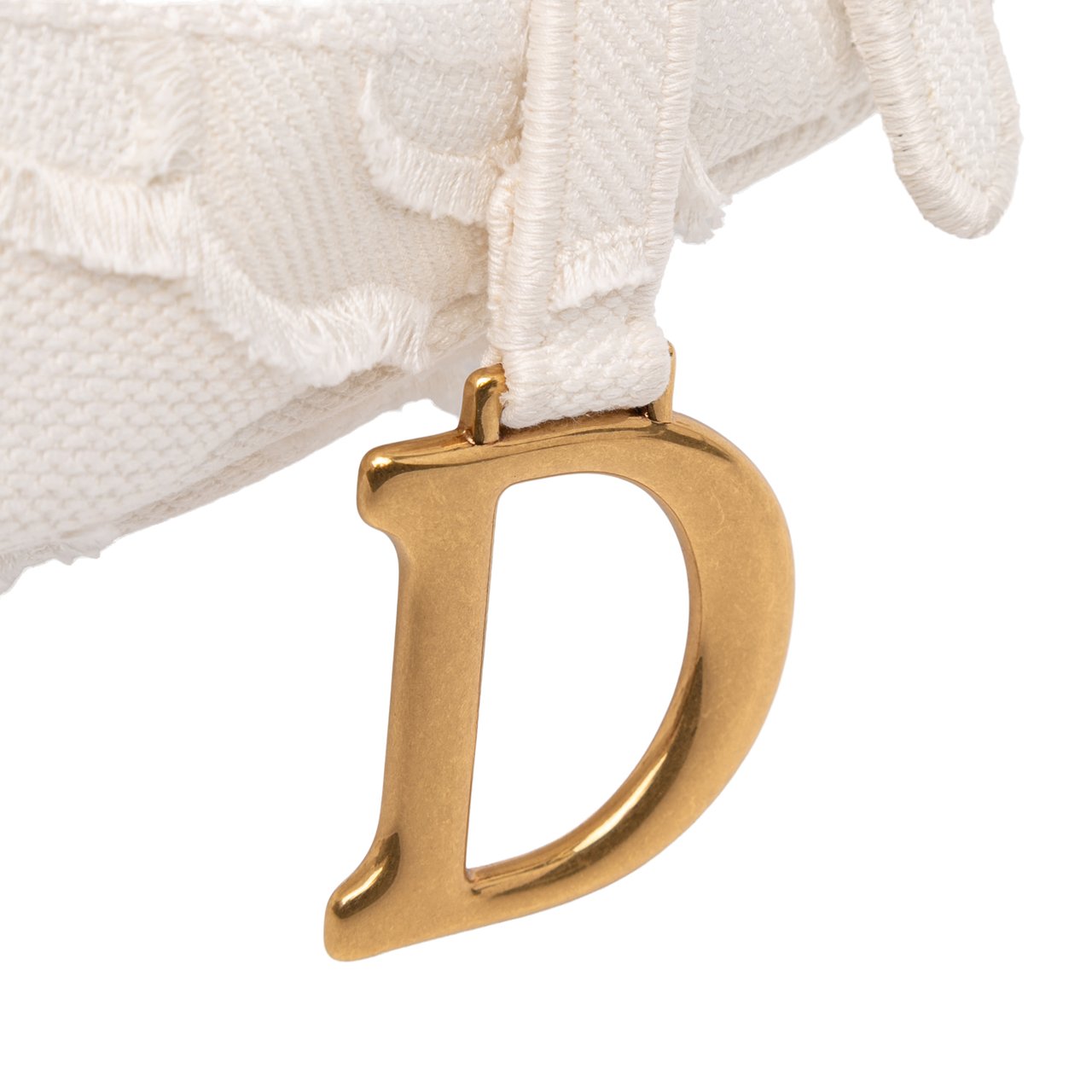 Dior Canvas Embroidered Camouflage Saddle Bag Wit