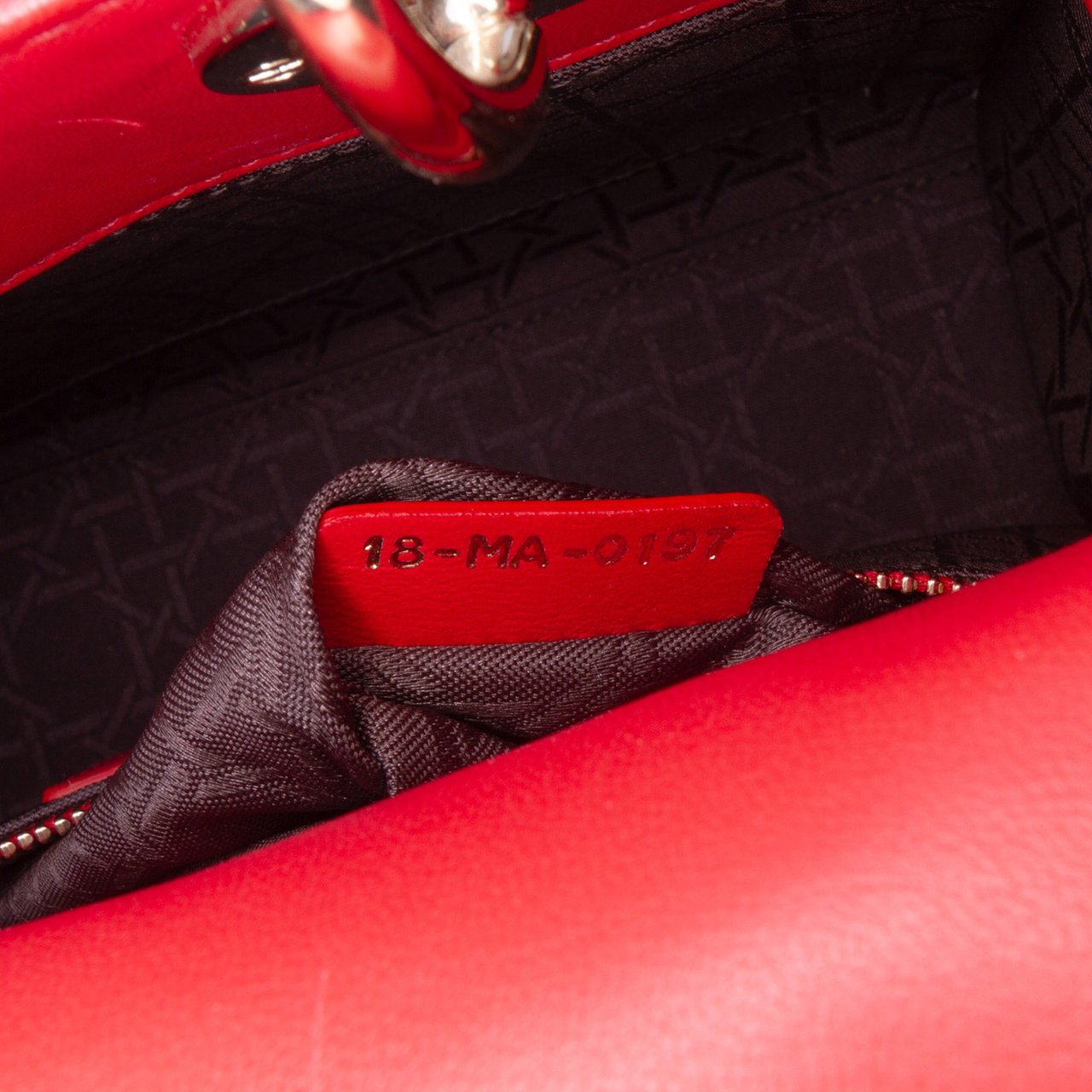 Dior Small Lambskin Cannage My ABCDior Lady Dior Rood