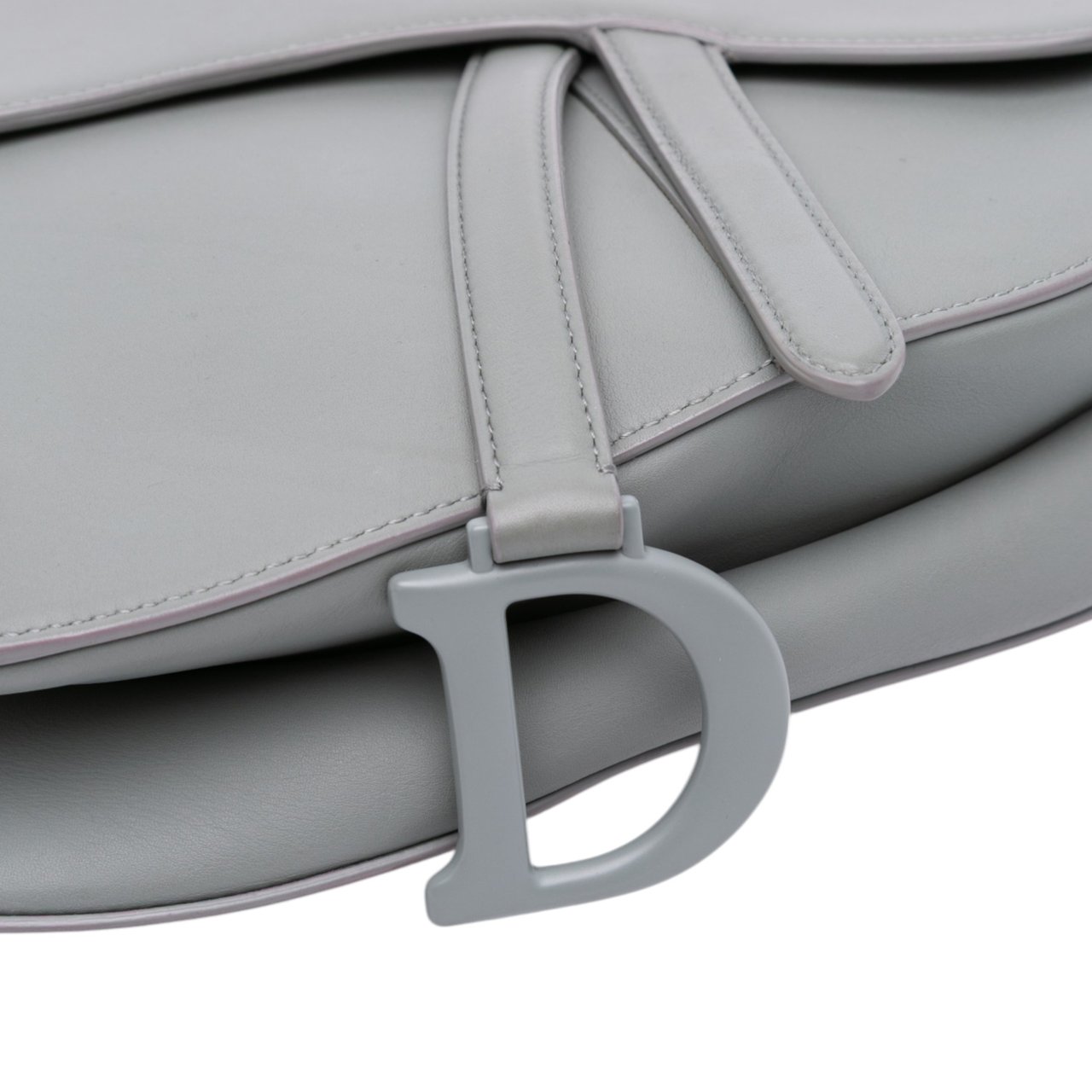 Dior Ultra Matte Calfskin Saddle Bag Grijs
