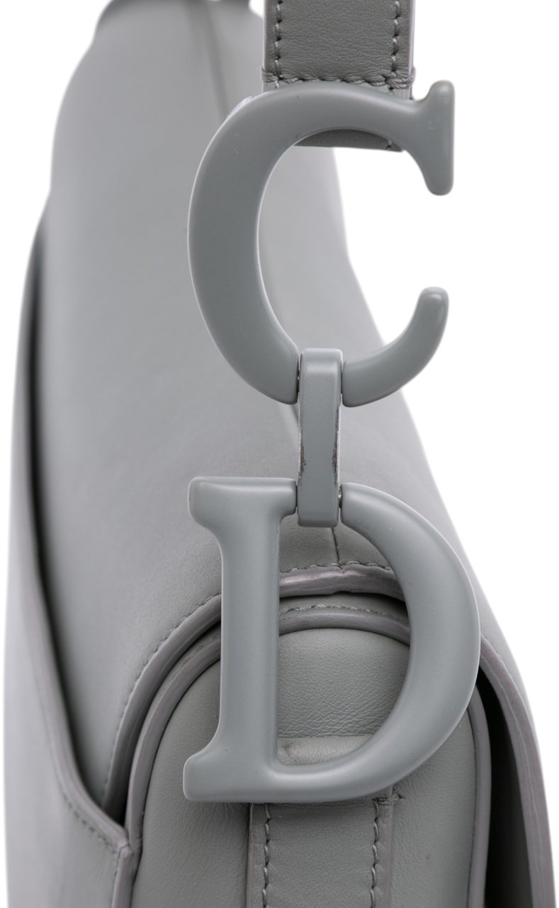 Dior Ultra Matte Calfskin Saddle Bag Grijs