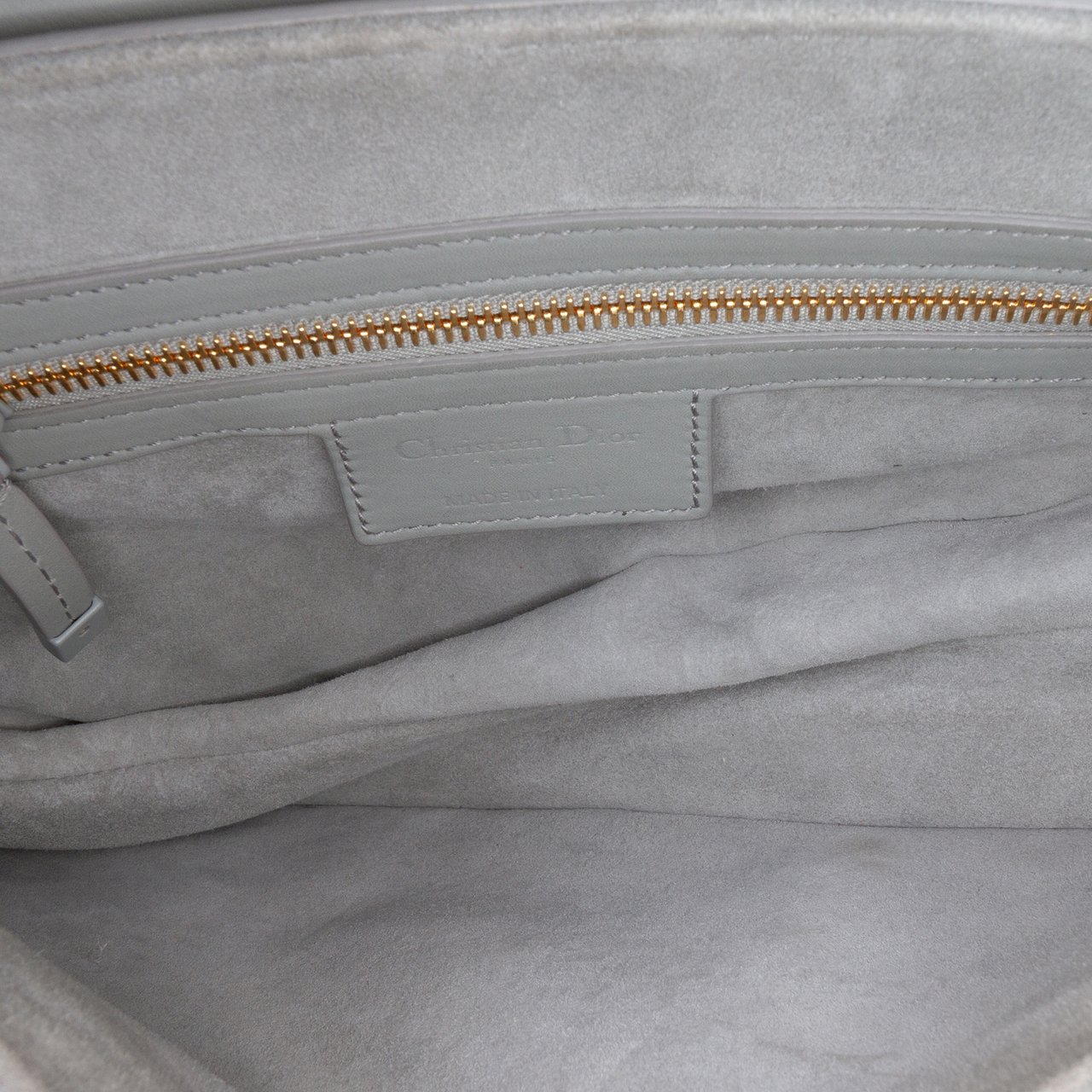 Dior Ultra Matte Calfskin Saddle Bag Grijs