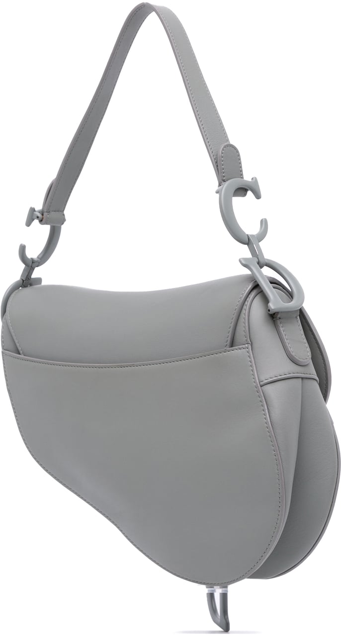 Dior Ultra Matte Calfskin Saddle Bag Grijs