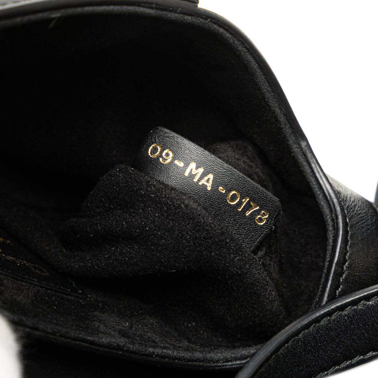 Dior Mini Leather Saddle Bag Zwart