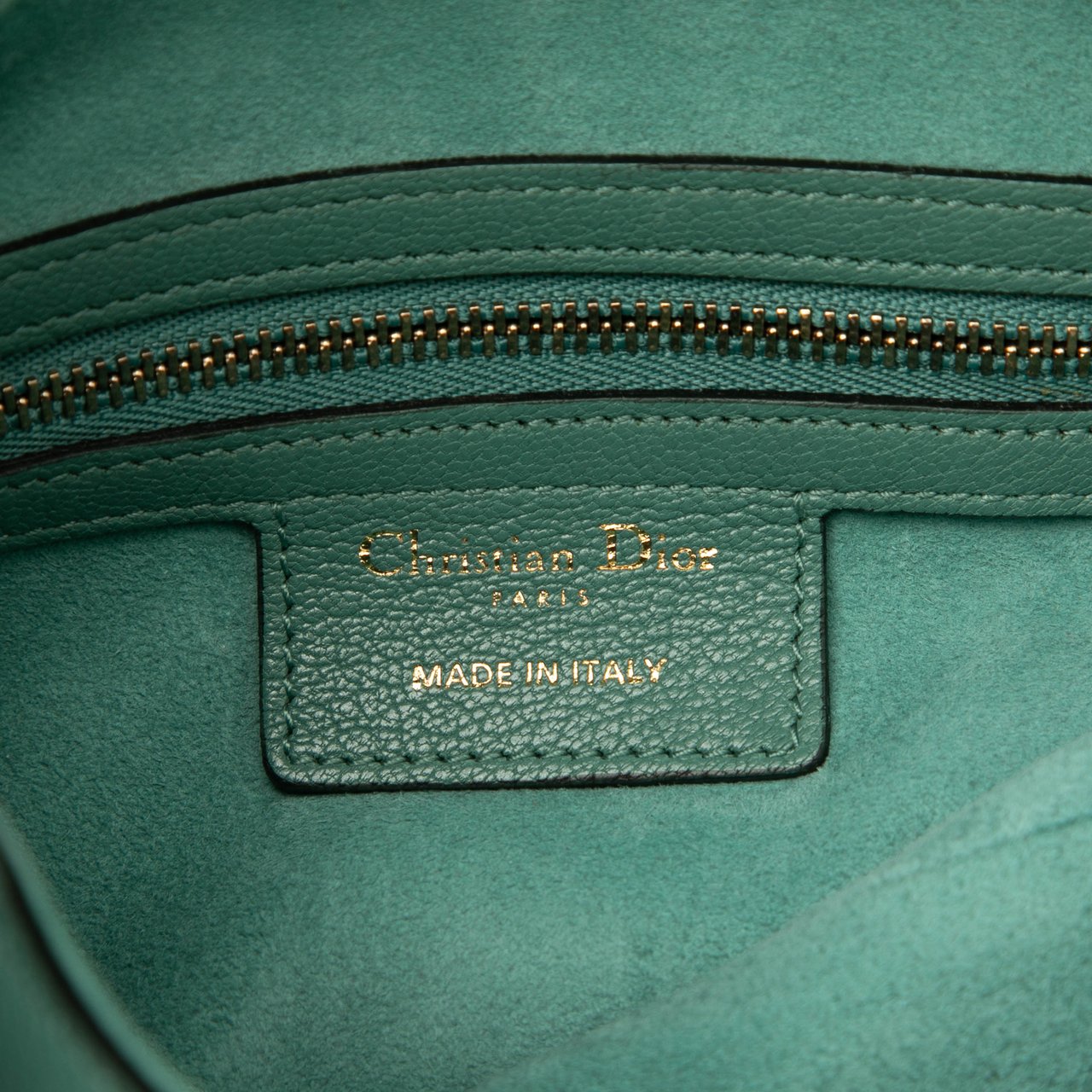Dior Leather Saddle Bag Groen