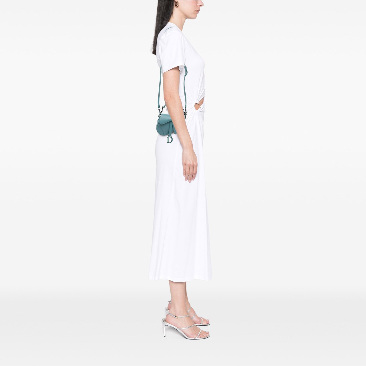 Dior Micro Goatskin Saddle Bag Blauw