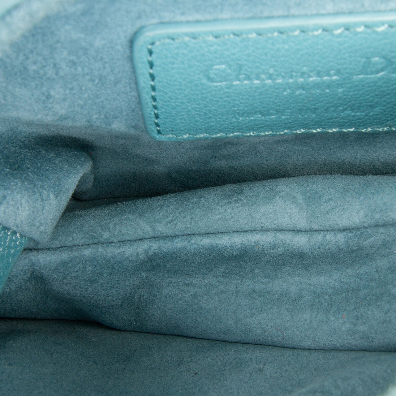 Dior Micro Goatskin Saddle Bag Blauw