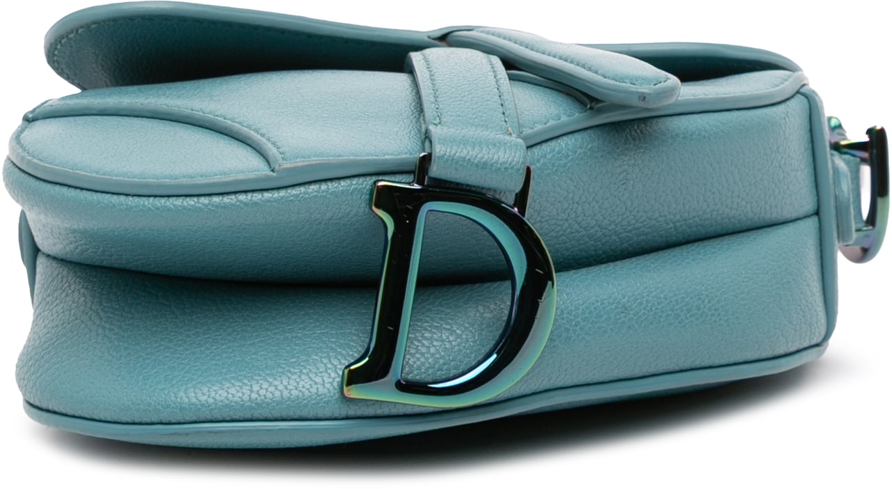 Dior Micro Goatskin Saddle Bag Blauw