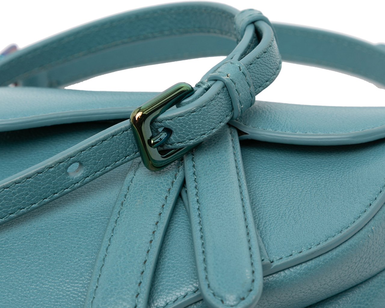 Dior Micro Goatskin Saddle Bag Blauw