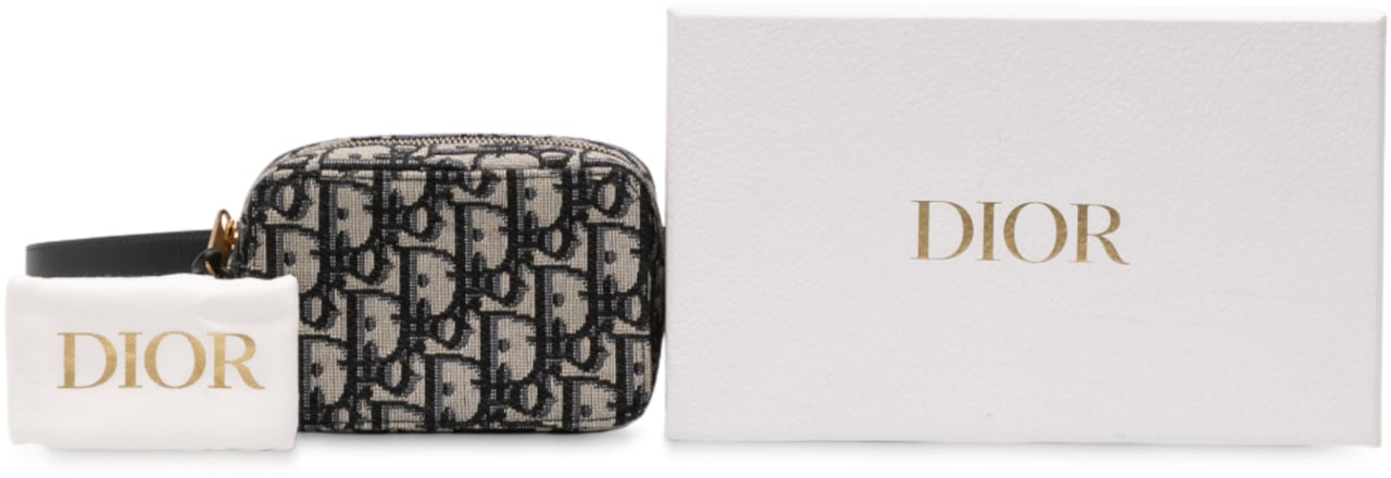 Dior Oblique Canvas Belt Pouch Blauw