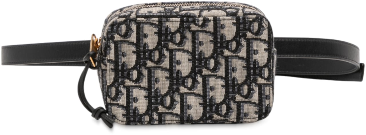 Dior Oblique Canvas Belt Pouch Blauw