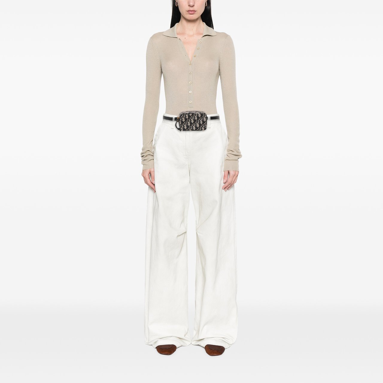 Dior Oblique Canvas Belt Pouch Blauw