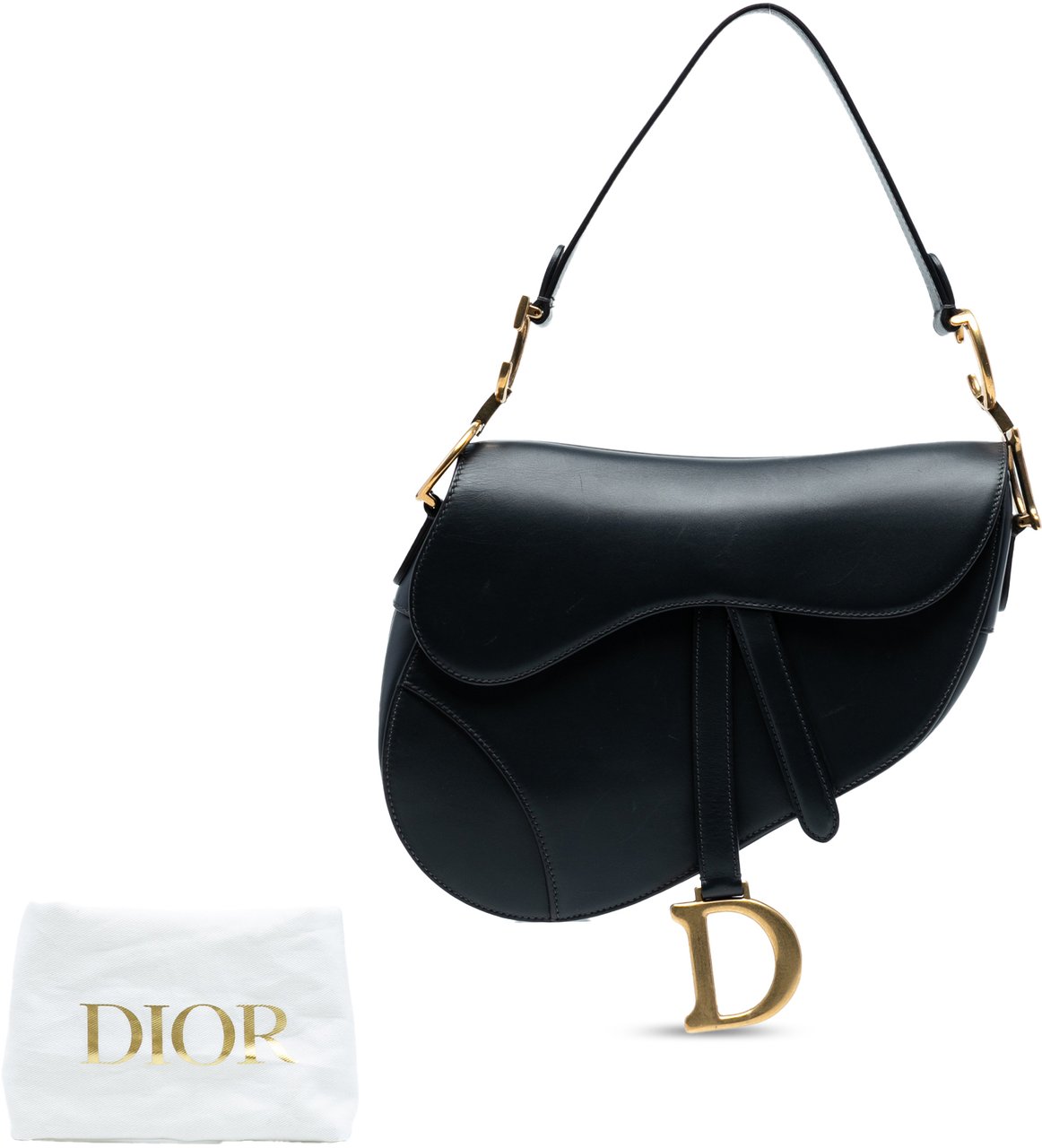 Dior Smooth Calfskin Saddle Bag Zwart