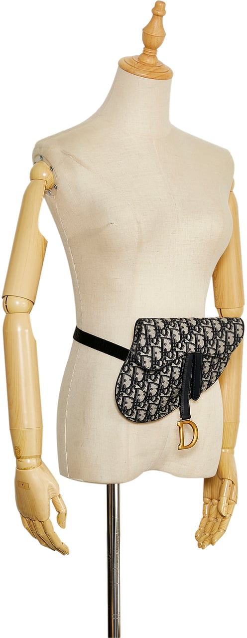Dior Oblique Canvas Saddle Belt Bag Blauw