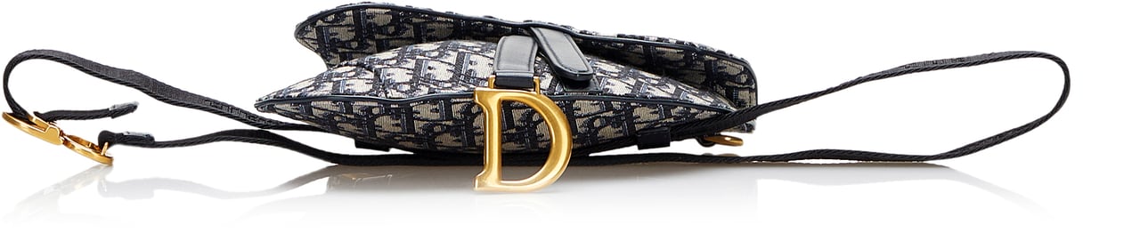 Dior Oblique Canvas Saddle Belt Bag Blauw