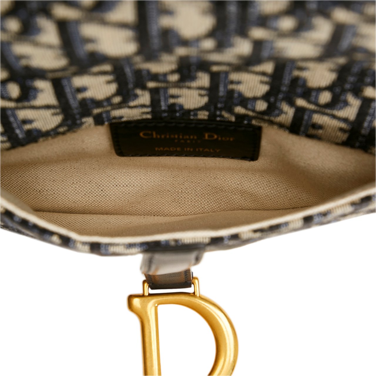 Dior Oblique Canvas Saddle Belt Bag Blauw