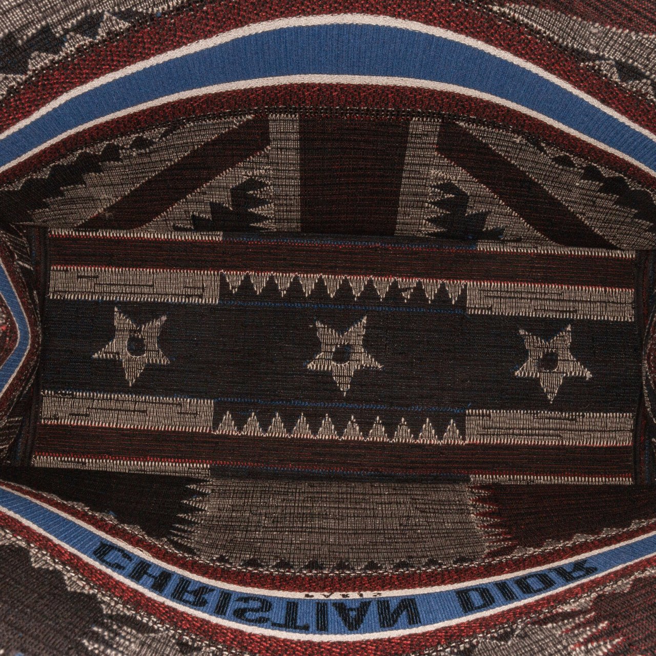 Dior Large French Flag Book Tote Blauw