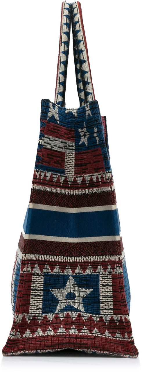 Dior Large French Flag Book Tote Blauw