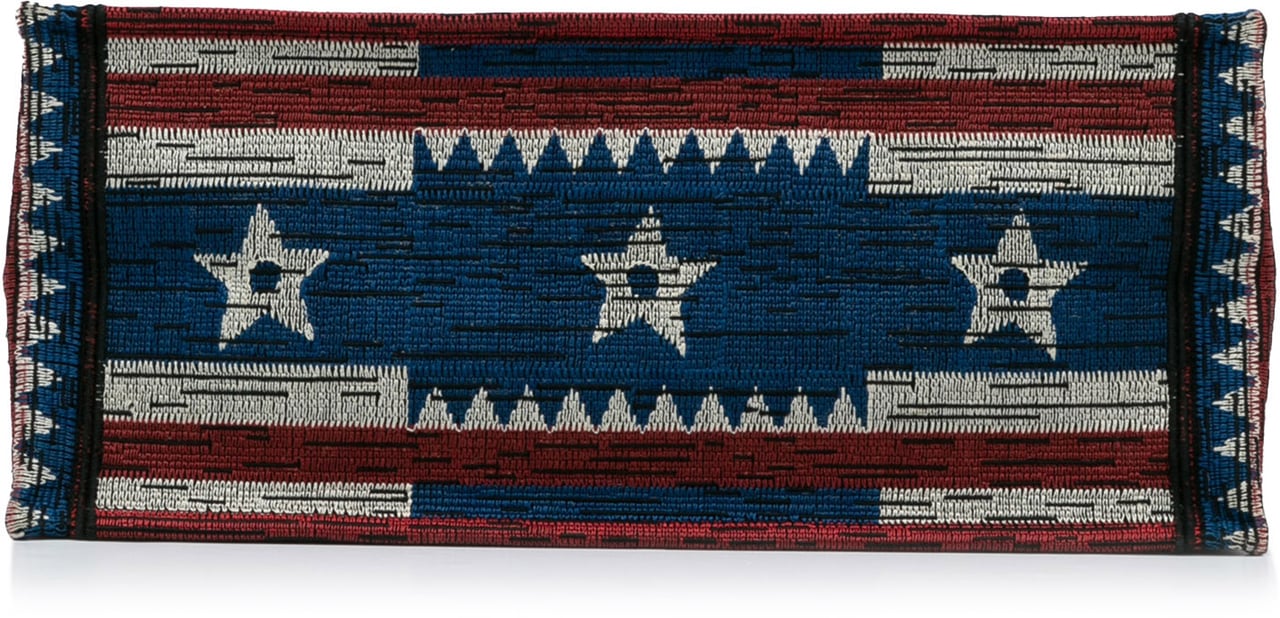 Dior Large French Flag Book Tote Blauw