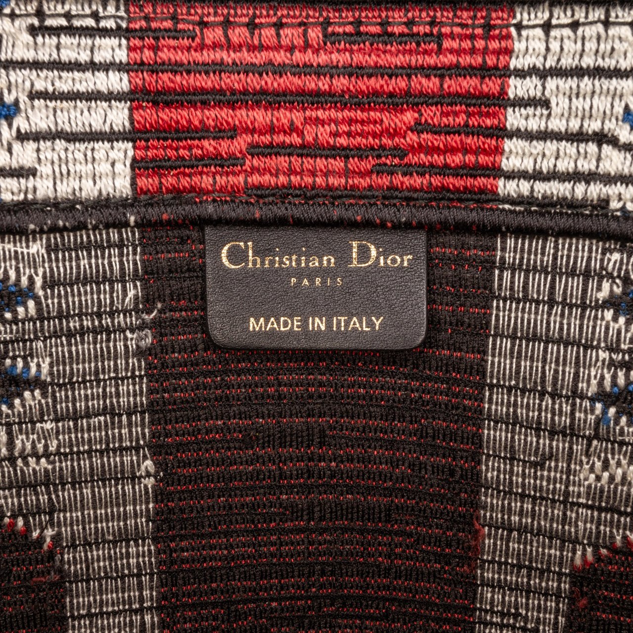 Dior Large French Flag Book Tote Blauw