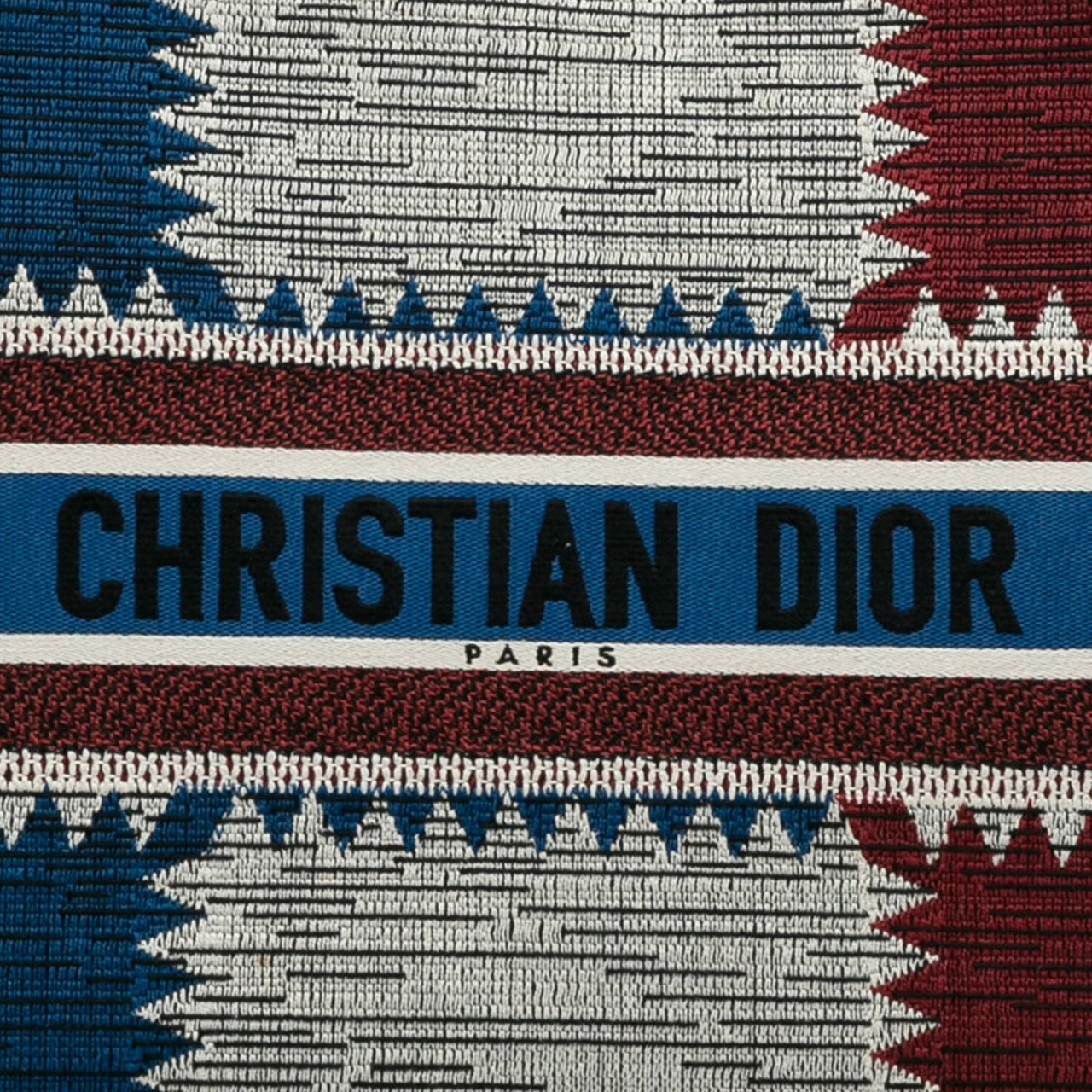 Dior Large French Flag Book Tote Blauw