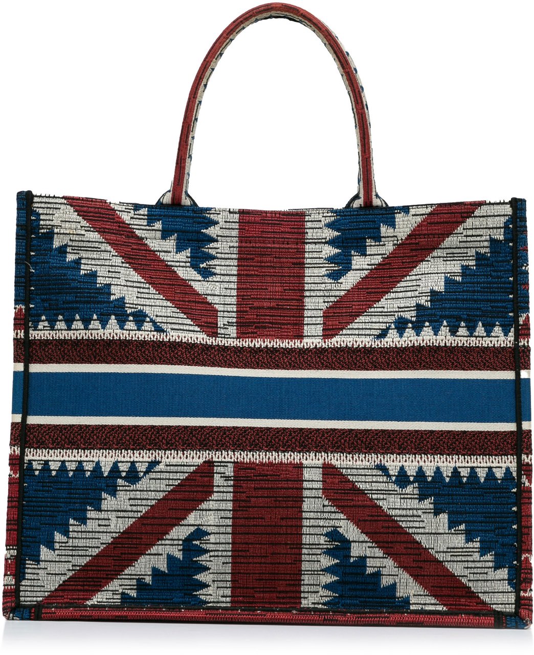 Dior Large French Flag Book Tote Blauw