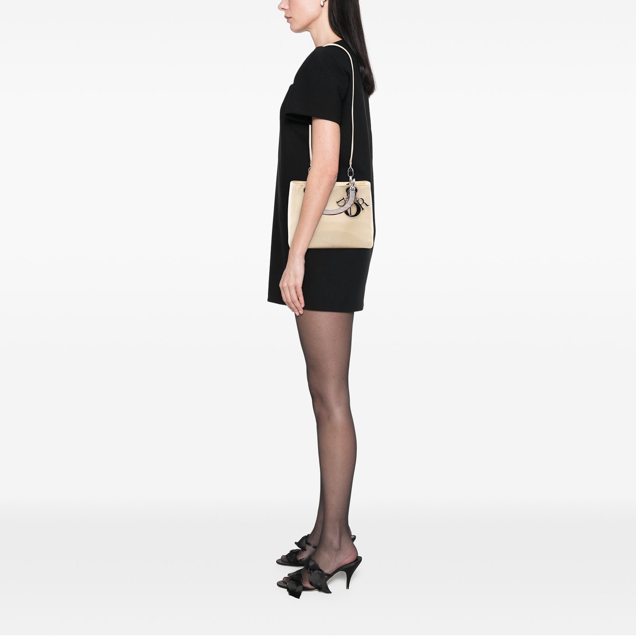 Dior Medium Canvas Lady Dior Wit