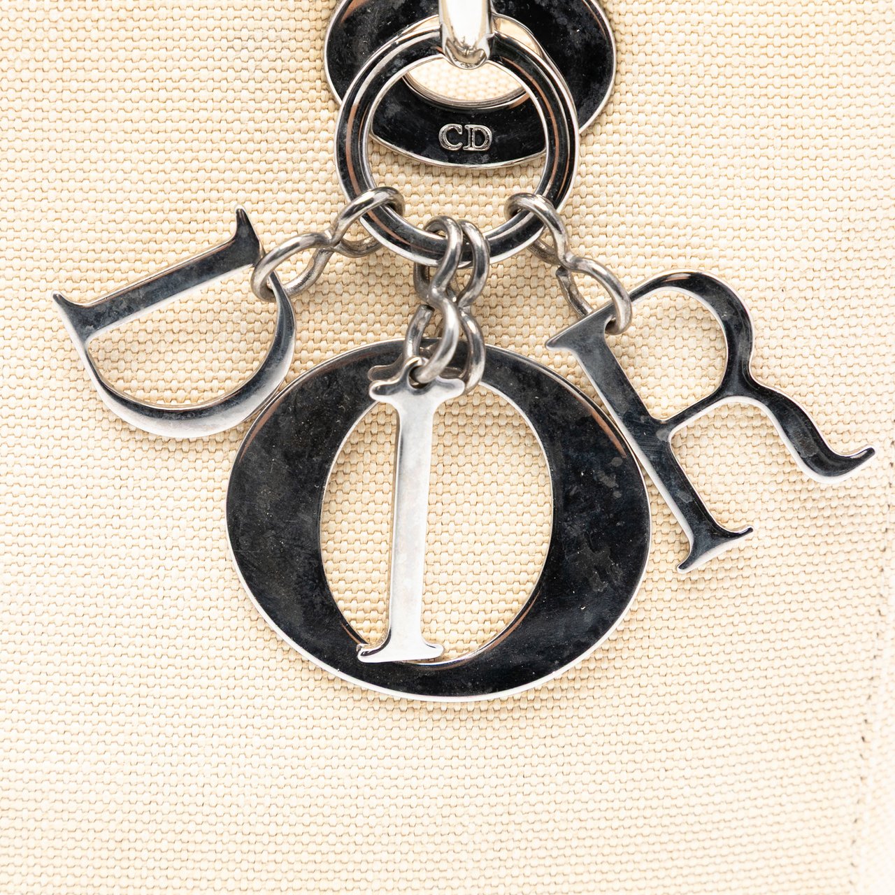 Dior Medium Canvas Lady Dior Wit