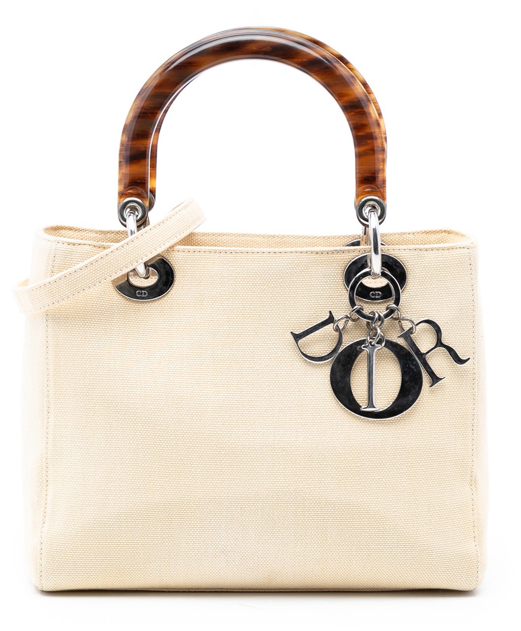 Dior Medium Canvas Lady Dior Wit