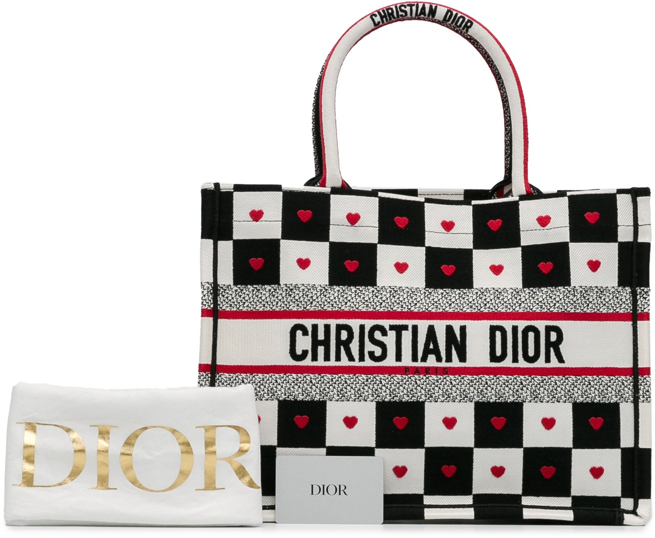 Dior Medium Dioramour D-Chess Book Tote Wit