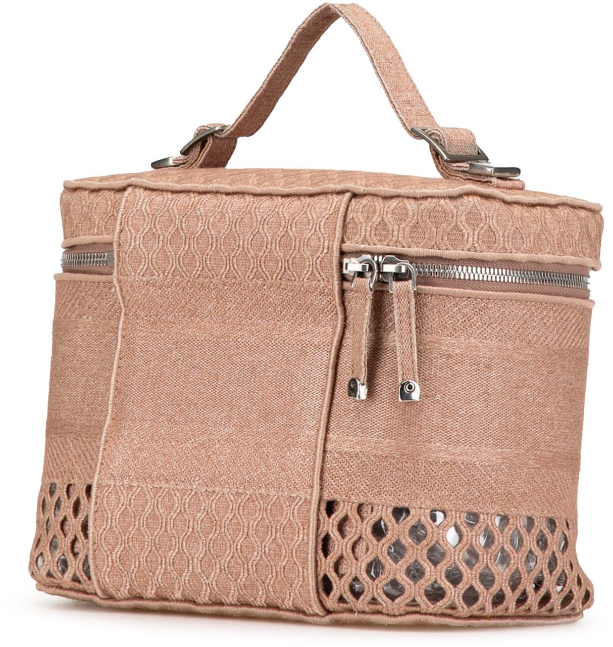 Dior Mesh Embroidered Diortravel Vanity Case Roze