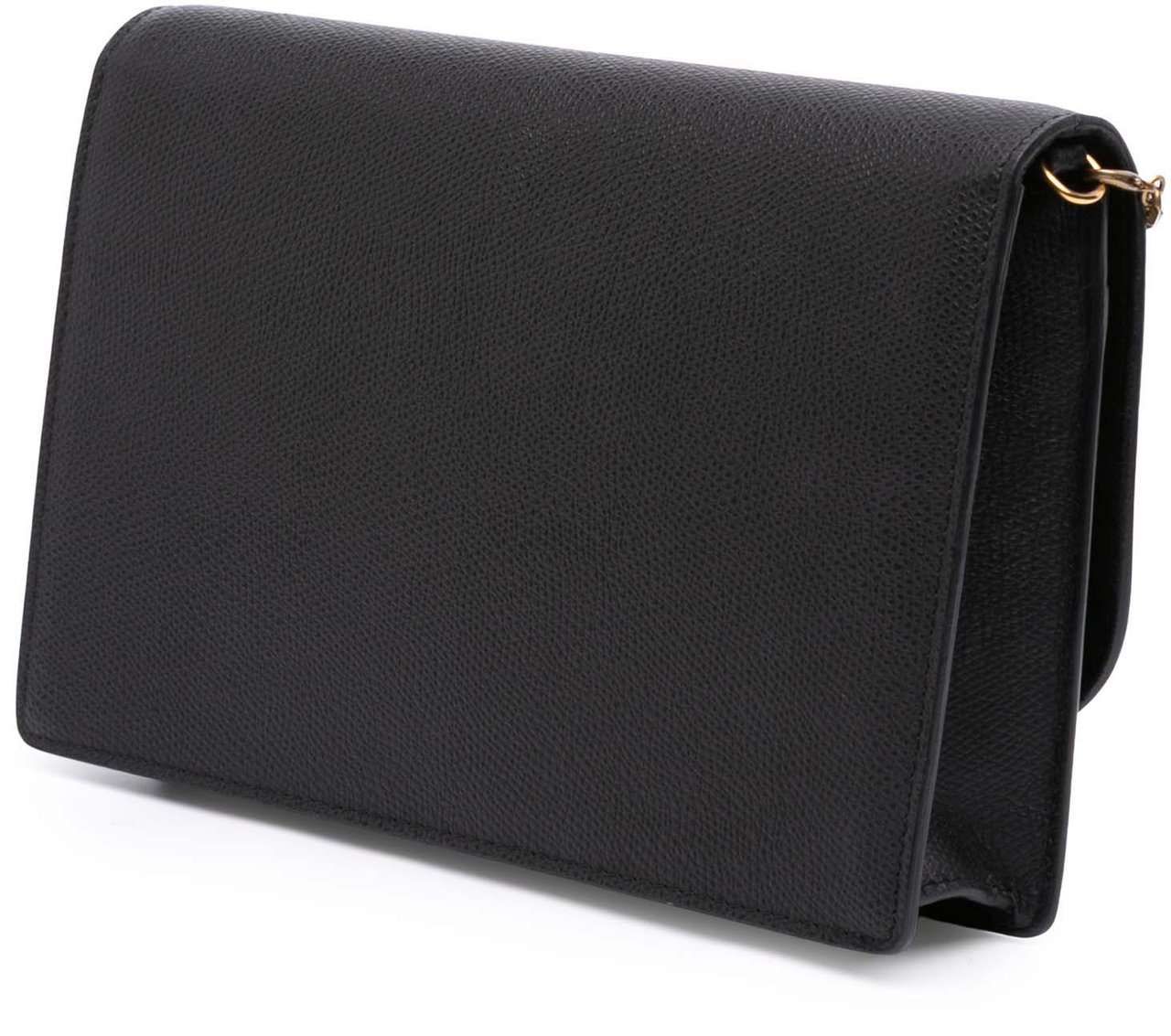 Dior Grained Calfskin Saddle Chain Pouch Zwart