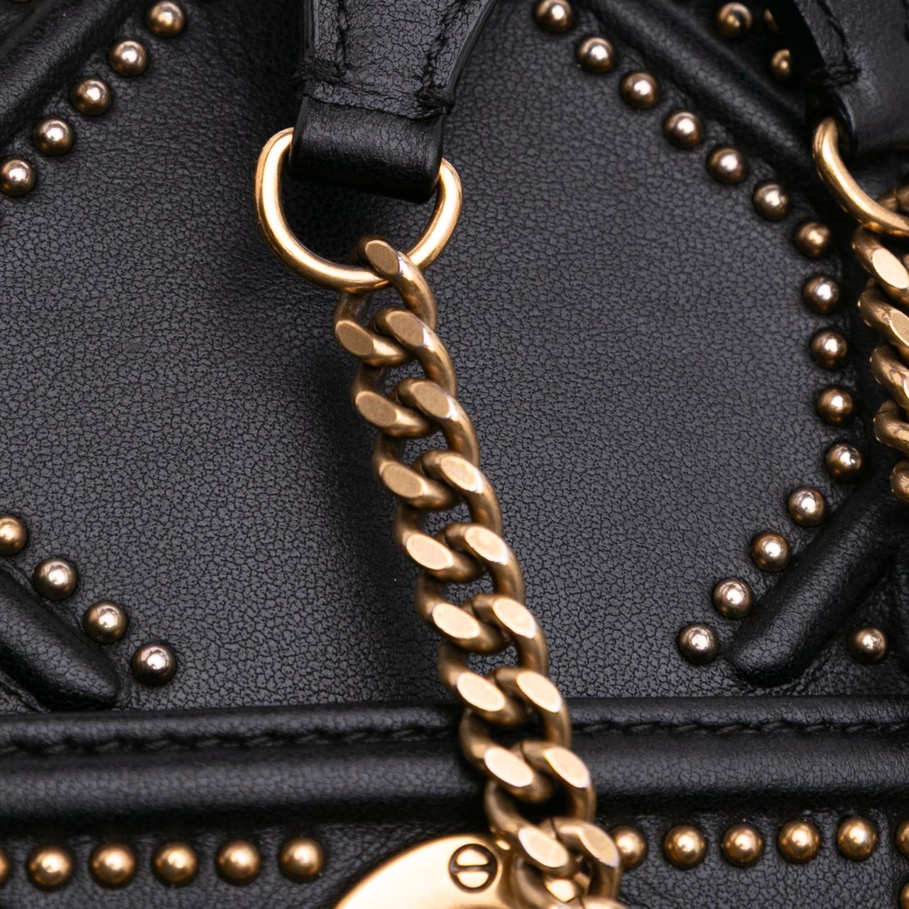 Dior Studded Leather Vertical Diorama Crossbody Zwart