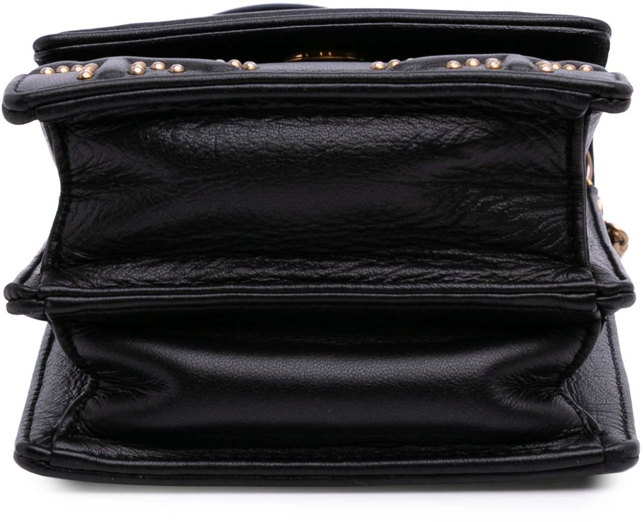 Dior Studded Leather Vertical Diorama Crossbody Zwart
