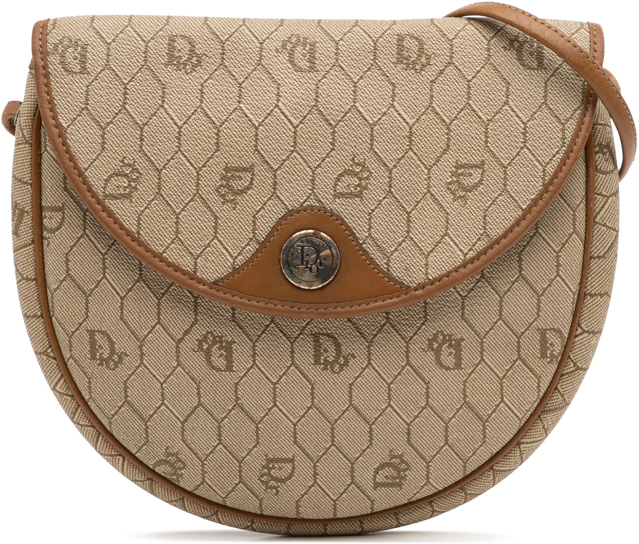 Dior Honeycomb Coated Canvas Crossbody Bruin