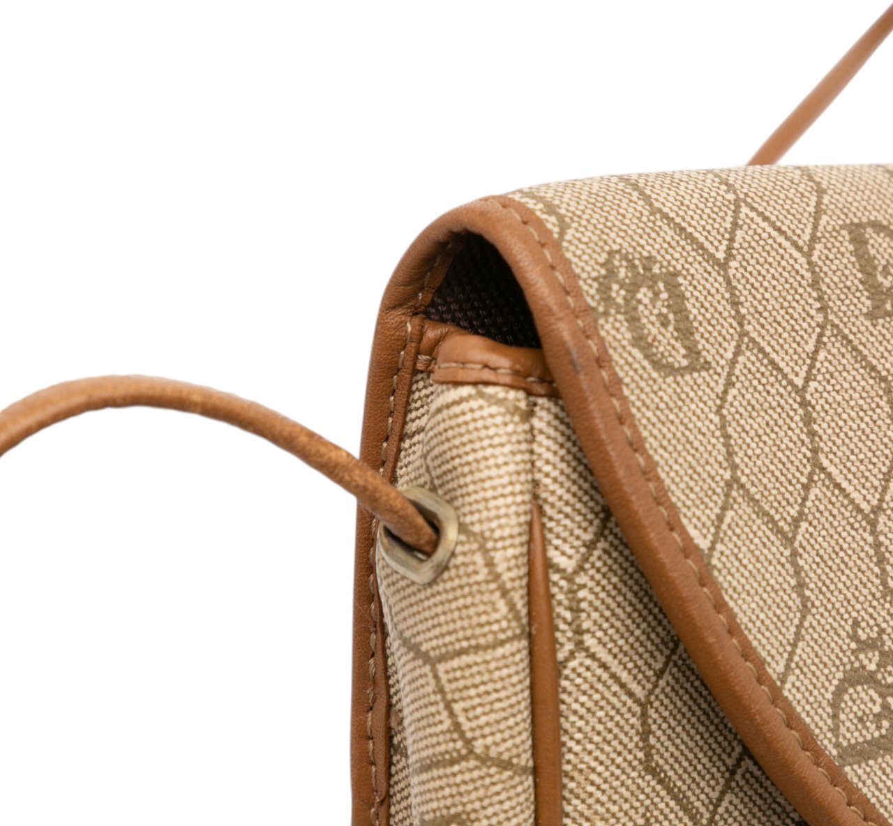 Dior Honeycomb Coated Canvas Crossbody Bruin