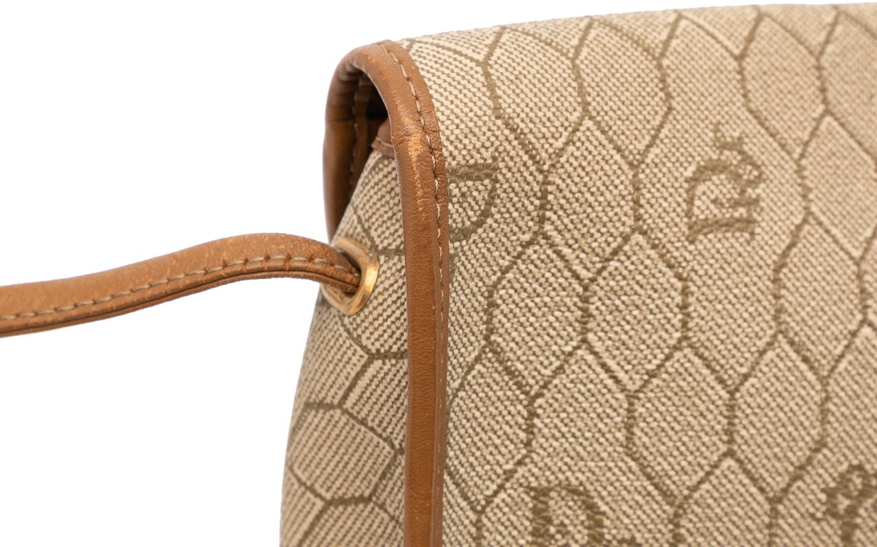 Dior Honeycomb Coated Canvas Crossbody Bruin