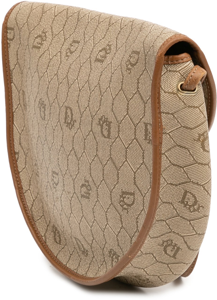 Dior Honeycomb Coated Canvas Crossbody Bruin