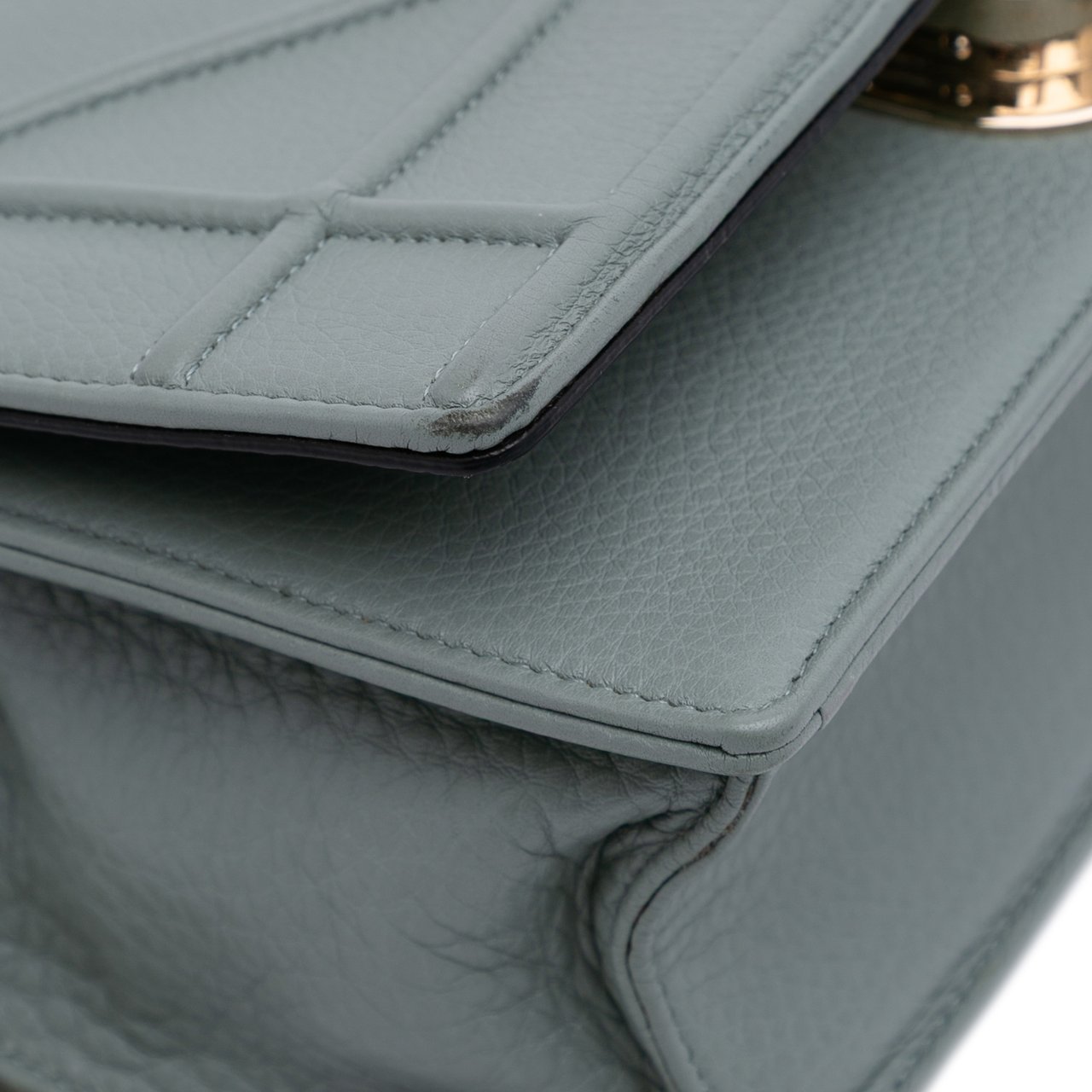 Dior Small Grained Calfskin Diorama Flap Grijs