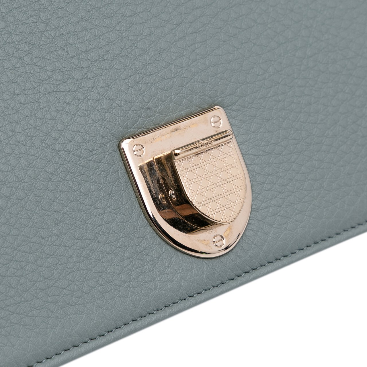Dior Small Grained Calfskin Diorama Flap Grijs