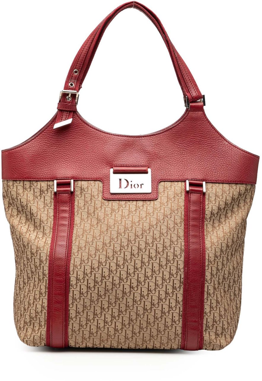 Dior Diorissimo Trotter Canvas Street Chic Tote Bruin