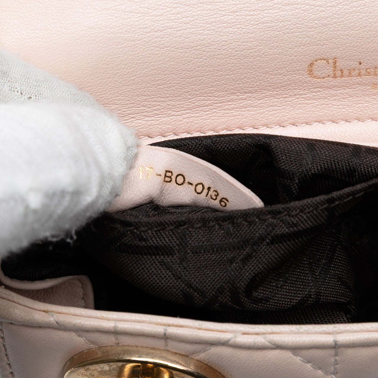 Dior Lambskin Cannage Lady Dior Double Chain Bag Roze