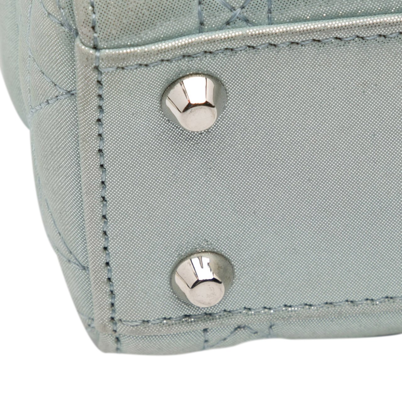 Dior Mini Iridescent Lambskin Cannage Lady Dior Groen