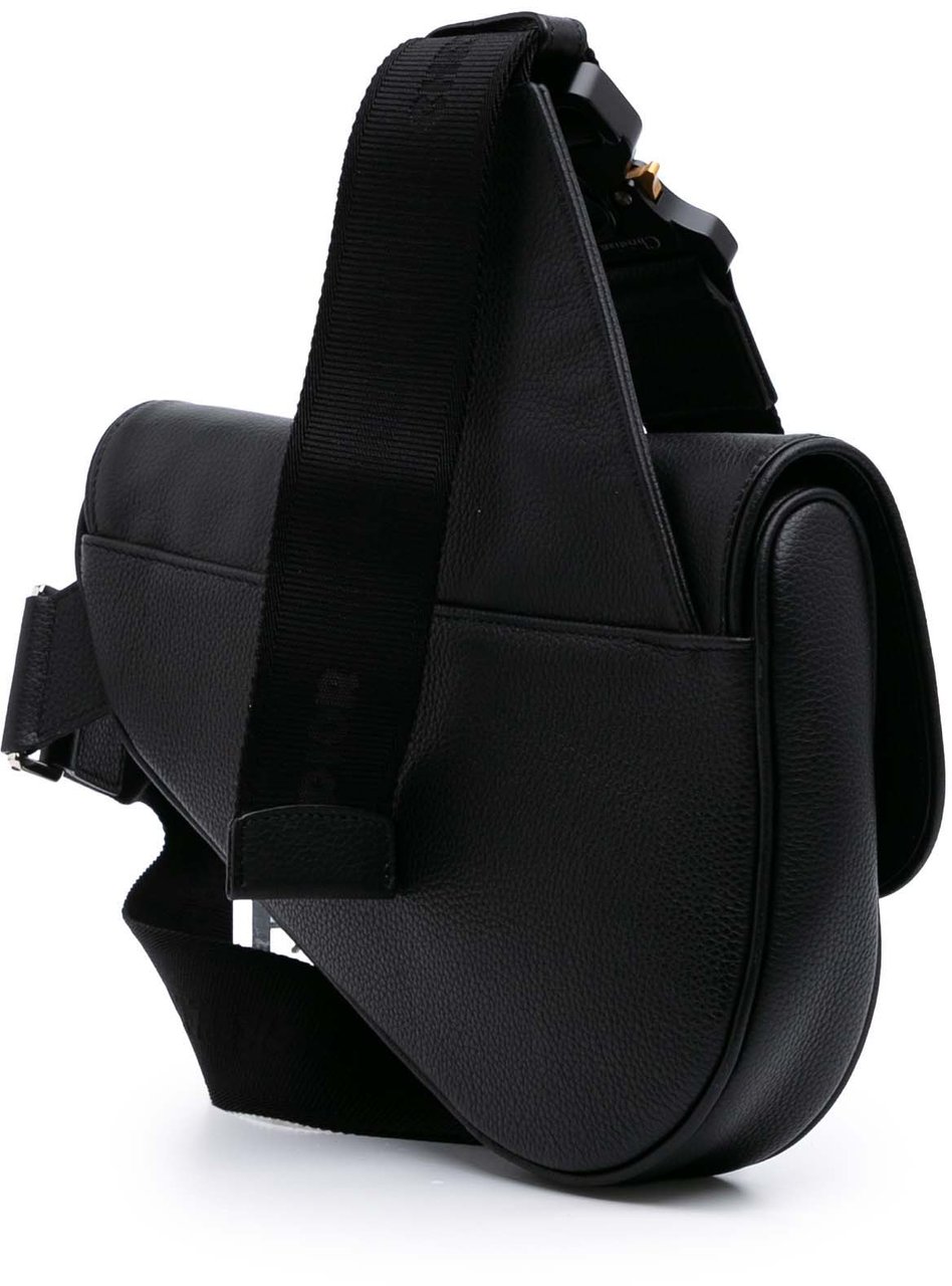 Dior Grained Calfskin Saddle Bag Zwart