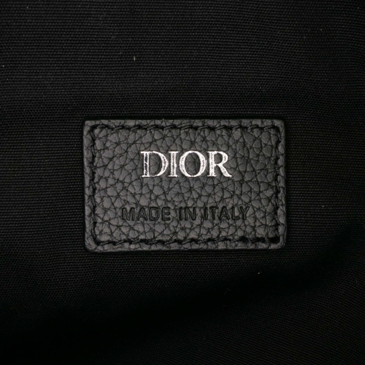 Dior Grained Calfskin Saddle Bag Zwart