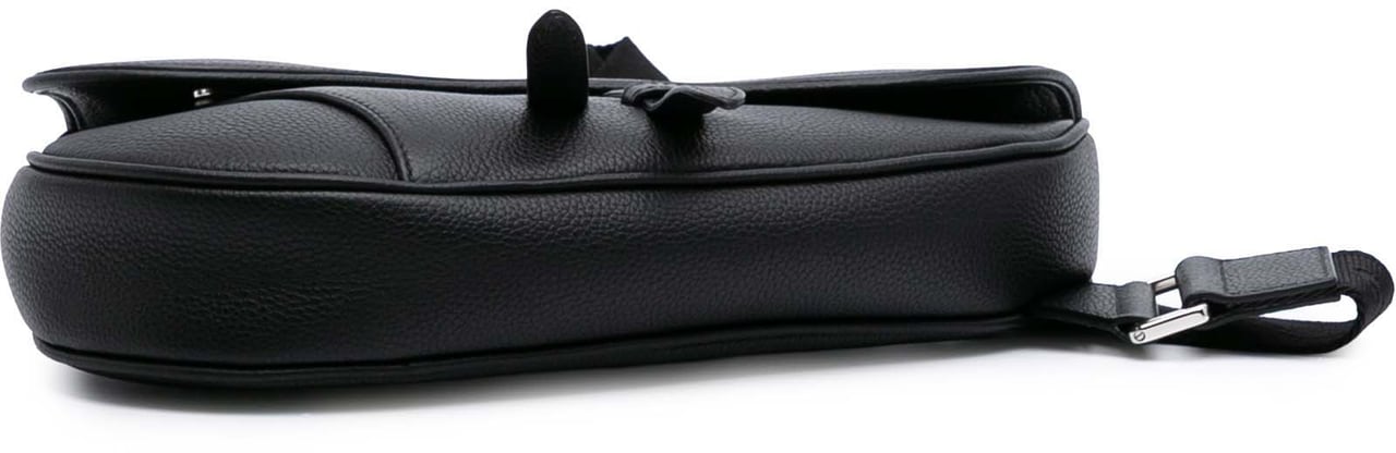 Dior Grained Calfskin Saddle Bag Zwart