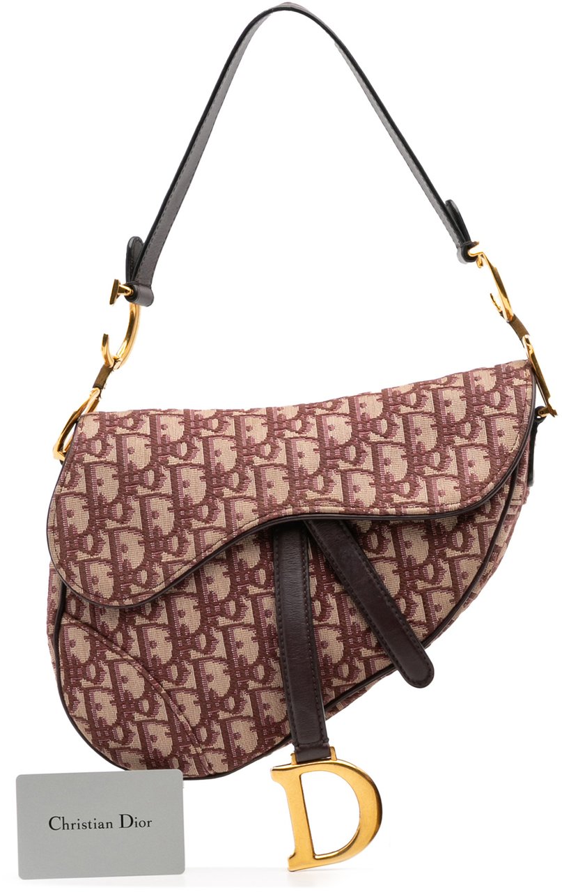 Dior Oblique Canvas Saddle Bag Rood