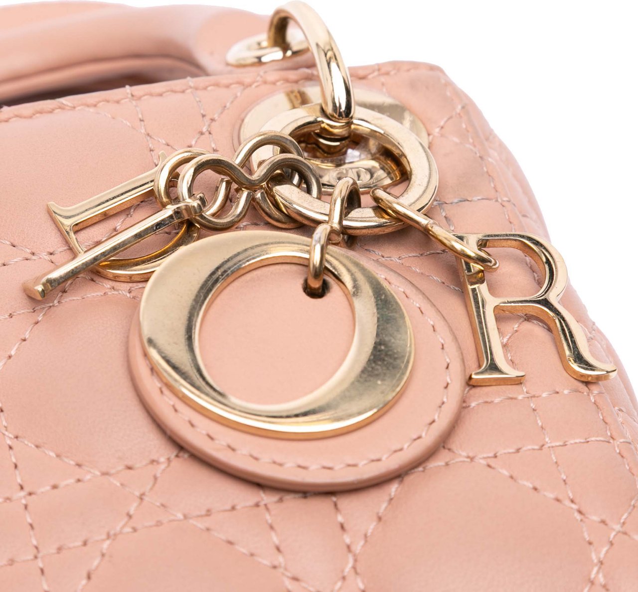 Dior Micro Lambskin Cannage Lady Dior Bruin