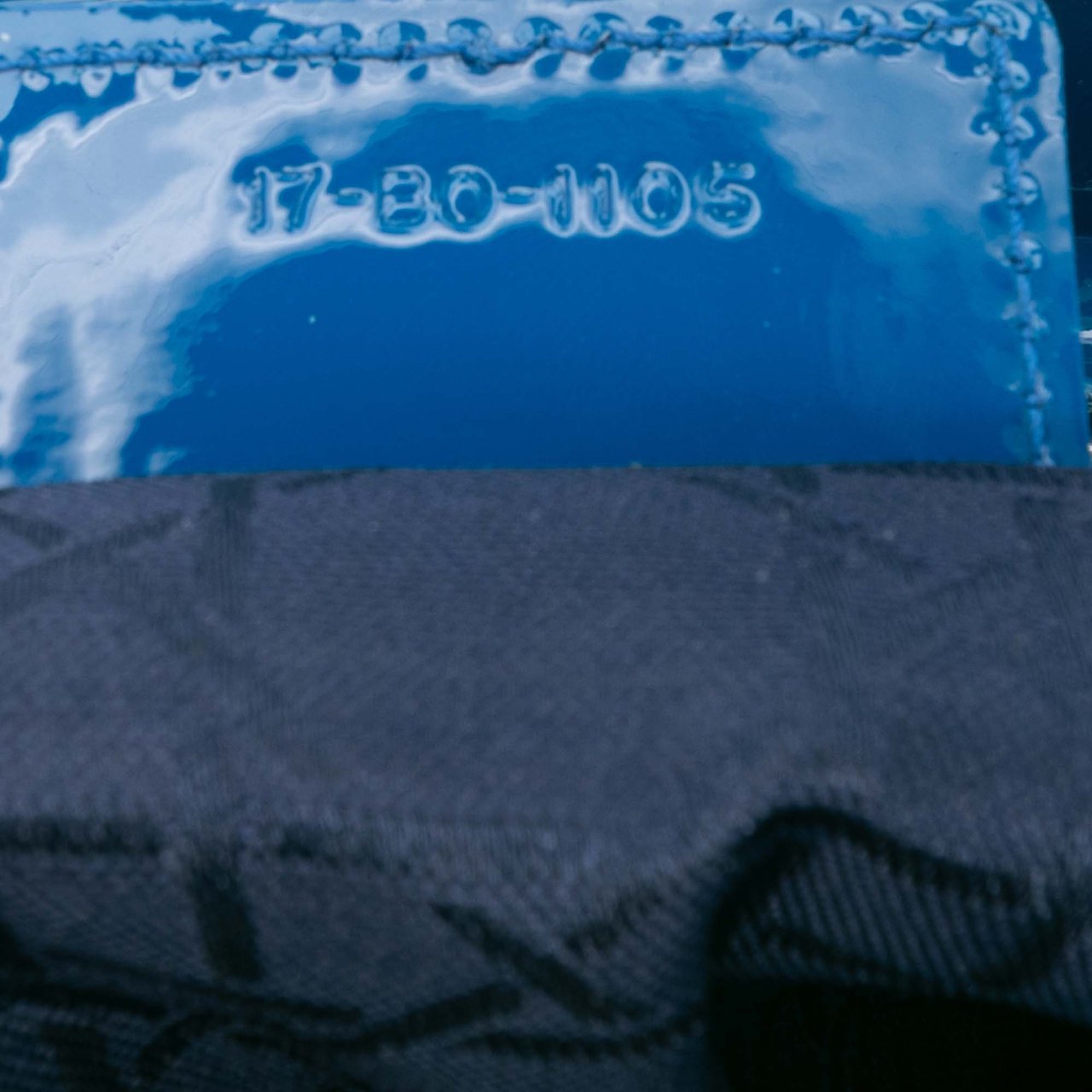 Dior Large Patent Cannage Lady Dior Blauw