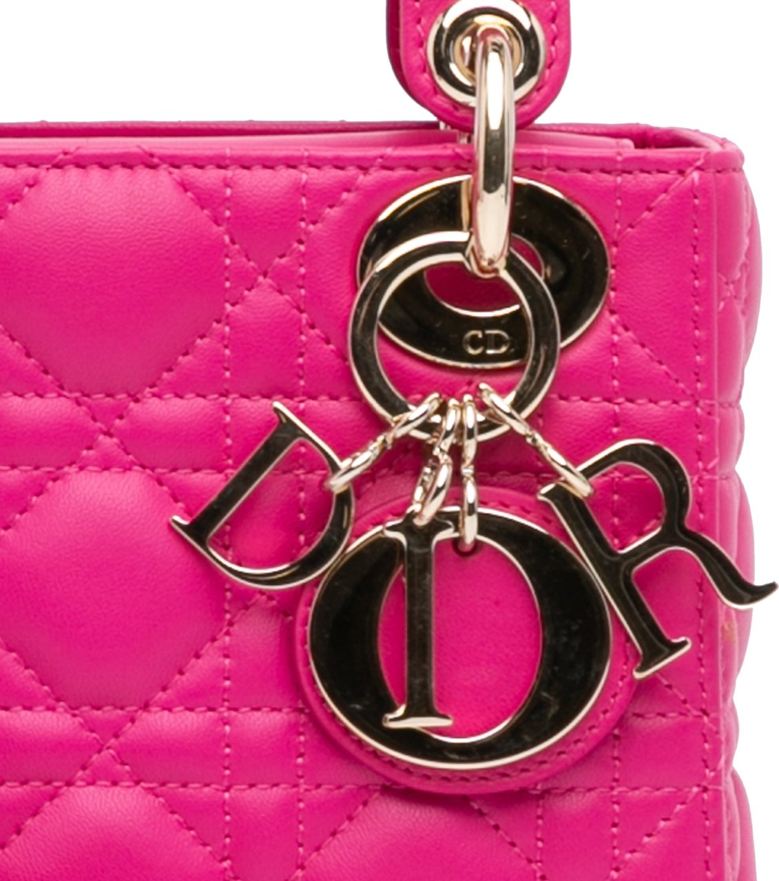 Dior Mini Lambskin Cannage Lady Dior Roze